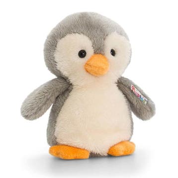 Pinguin knuffel - pluche - grijs/wit - 14 cm, Verzenden, Nieuw