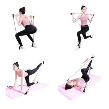 Pilates bar met weerstandsbanden full body workout set, Ophalen of Verzenden, Nieuw, Overig