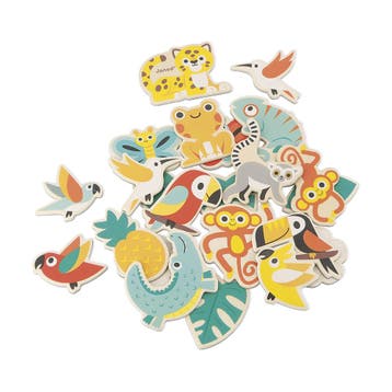 Janod Tropik - Magneetset - Houten  van €13,99 voor €12,59, Ophalen of Verzenden, Nieuw