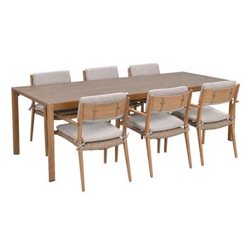 Garden Impressions Lily tuinset 7-delig light teak look -, Verzenden, Nieuw