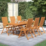 vidaXL 7-delige Tuinset massief acaciahout 160-240 cm, Tuin en Terras, 6 zitplaatsen, Nieuw, Tuinset, Verzenden
