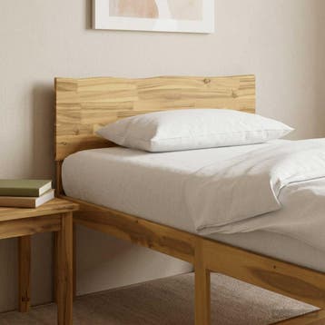 vidaXL Boomstamrand hoofdeinde ROSTOCK Wit 80 cm Massief, Verzenden, Nieuw, Wit, Hout