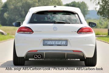 Rieger diffuser voor R-Line achterbumper | Scirocco 3 (13):, Verzenden, Nieuw, Volkswagen