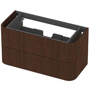 INK - Afgeronde Onderkast Fineer 2 Laden Softclose met, Ophalen of Verzenden, Nieuw