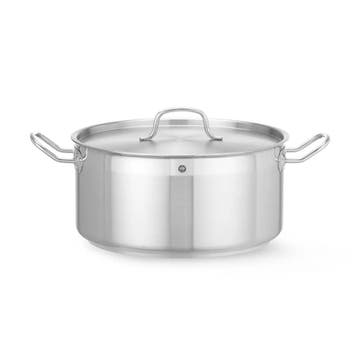 Hendi Kookpan laag 12L met deksel 320x(H)150, Verzenden, Nieuw
