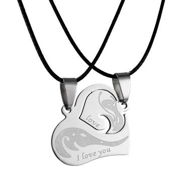 Fako Bijoux - Vriendschapsketting - RVS - Harten Wave, Verzenden, Nieuw