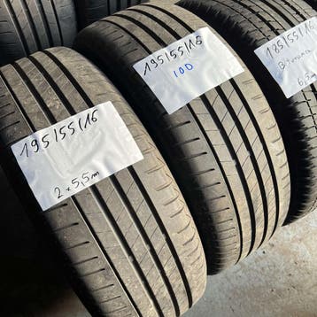 2 x Bridgestone Turanza 195-55-16 Zomerbanden 5,5mm, Gebruikt, 16 inch, Ophalen of Verzenden, Band(en)