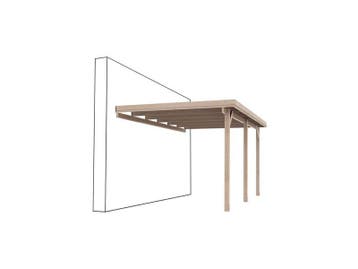 Carport  1000x300x270 cm, Wand