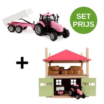 Kids Globe Set Kids Globe Hooiberg Hout Met Berging + Tra..., Ophalen of Verzenden, Nieuw