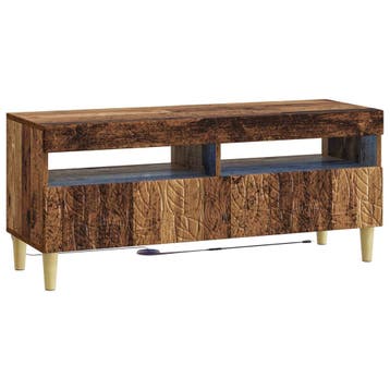 vidaXL LED tv-meubel Oud hout Bewerkt hout, Minder dan 50 cm, Verzenden, Nieuw, Minder dan 100 cm