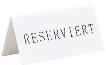 Reserveringstafelstandaards in het Duits Reserviert | Kun..., Verzenden, Nieuw in verpakking