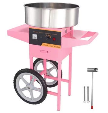 Commerciële suikerspinmachine 1000W met kar en RVS kom, Verzenden, Nieuw