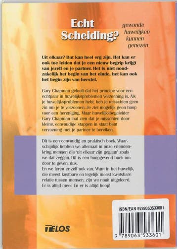 ECHT SCHEIDING? 9789063533601 Gary Chapman, Boeken, Verzenden, Gelezen, Gary Chapman