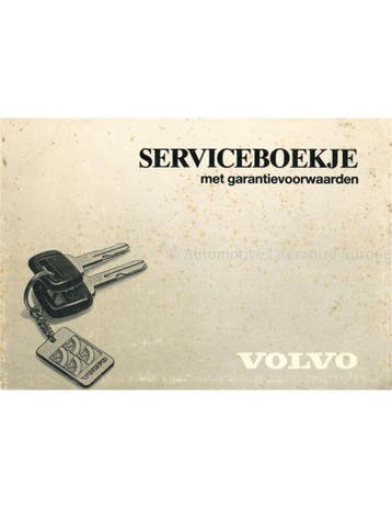 1987 VOLVO GARANTIE & SERVICEBOEKJE NEDERLANDS, Auto diversen