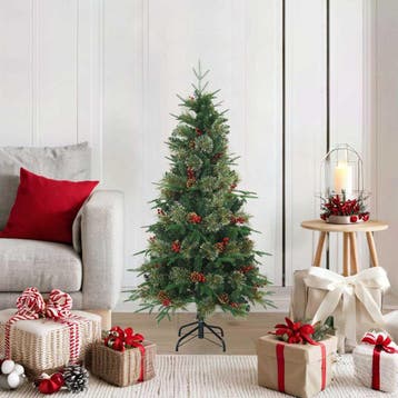 vidaXL Kunstmatige Inklapbare Kerstboom Groen 120 cm PVC, PE, Verzenden, Nieuw
