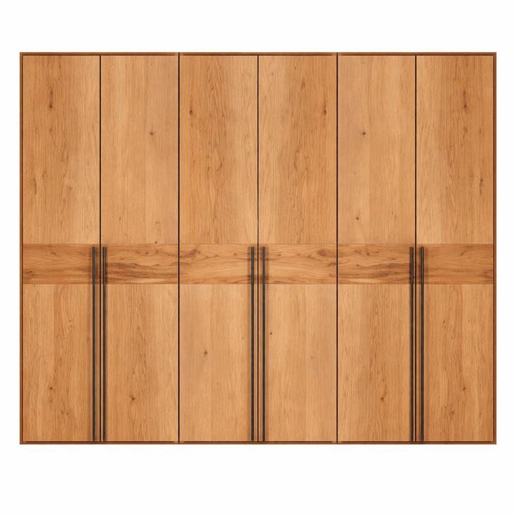 Forestales Boston Massief Eikenhout Kledingkast - 240cm 4-De, Huis en Inrichting, Kasten | Kledingkasten