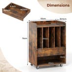 LIVSK Platenspelerstandaard - Vijf Vakken - Lade en Open Pla, Verzenden, Nieuw