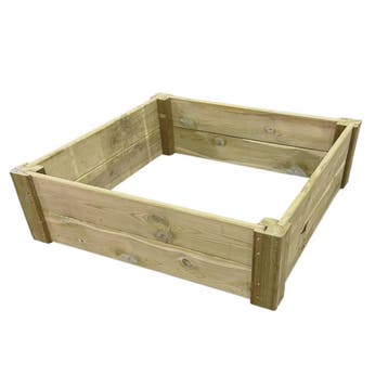 Moestuinbed met Hoekpalen en Worteldoek Geïmpregneerd 120 x, Verzenden