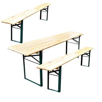 Opklapbare biertafel met banken 220(L)cm, Verzenden, Nieuw in verpakking