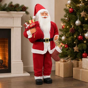 vidaXL Kerstman figuur Rood 110 cm Polyester, Verzenden, Nieuw