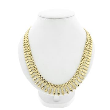 Gouden Cleopatra collier (Ketting), Ophalen of Verzenden, Gebruikt, Goud, Goud