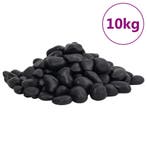 vidaXL Kiezelstenen gepolijst 2-5 cm 10 kg zwart, Verzenden, Nieuw
