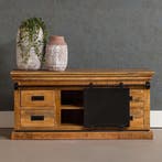 Tv-meubel Mangohout Milan 120 cm, Verzenden, Nieuw, Overige houtsoorten, Industriële meubels