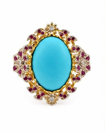 Zonder minimumprijs - Statement ring - 9 kt. Geel goud,