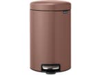 Brabantia NewIcon - Prullenbak - 12 liter - Satin Taupe, Verzenden, Zo goed als nieuw