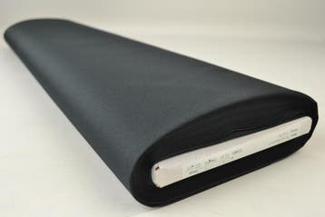 Zwarte waterafstotende canvas stof  - 10 of 50 meter rol, 120 cm of meer, Zwart, Ophalen of Verzenden, Polyester
