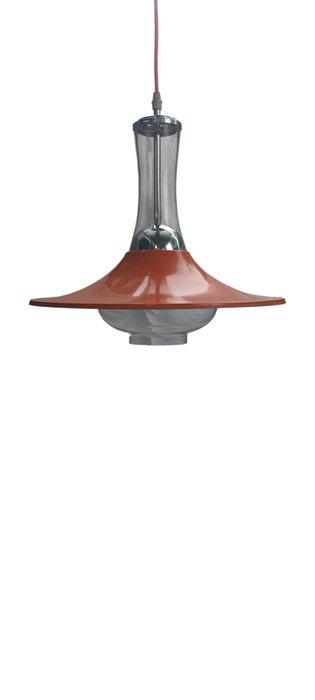 Lamp - Hanglamp-vintage-design-metaal-glas