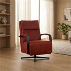 Leren draaifauteuil Award - Kenia Burgundy (rood) -, Nieuw, Ophalen of Verzenden, 50 tot 75 cm, Industrieel, Modern