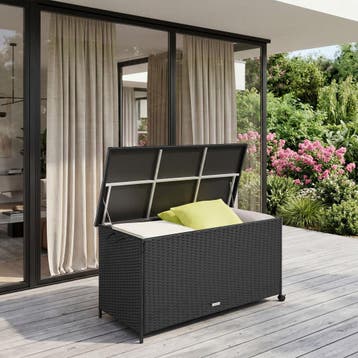 Opbergbox Kuusamo, rotan, met aluminium frame en wieltjes, Verzenden, Nieuw