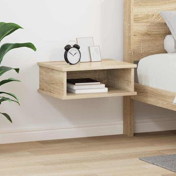 vidaXL Nachtkastje Sonoma Eiken 40 x 31 x 15 cm Bewerkt hout, Minder dan 45 cm, Verzenden, Nieuw, Minder dan 55 cm