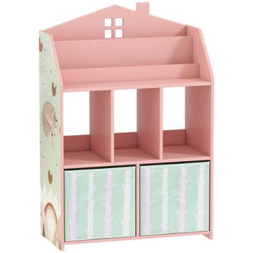 Kinderboekenkast Met 2 Stoffen Lades, Open Kast Voor 3-8 Jaa, Verzenden, Nieuw