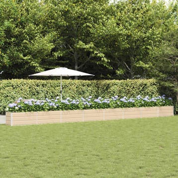 vidaXL Plantenbak Ivoor 770 x 50 x 45 cm Gegalvaniseerd, Verzenden, Minder dan 60 cm, Nieuw, Metaal
