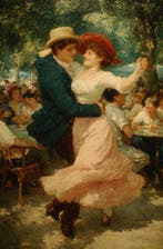 I_KONIQ - Romantic impresisonist dancing couple oilpaint