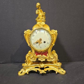 Tafelklok Lodewijk XVI-stijl - Verguld brons - 1850-1900 -, Antiek en Kunst