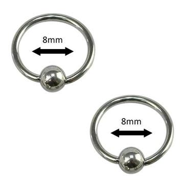Fako Bijoux - Ball Closure Piercing - Ring - 8mm -, Verzenden, Nieuw