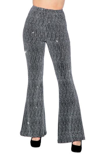 Party Glitter Broek Flared Zilver, Ophalen of Verzenden, Nieuw