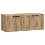 vidaXL Wandbeugel TV-kast Artisanaal eiken 78,5 x 31 x 30 cm, Huis en Inrichting, Kasten | Televisiemeubels, Minder dan 50 cm