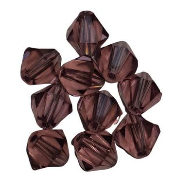 10 x Oud Roze Bicone kistal kralen 12 x 12 mm, gat 1,6 mm, Hobby en Vrije tijd, Kralen en Sieraden maken, Ophalen of Verzenden