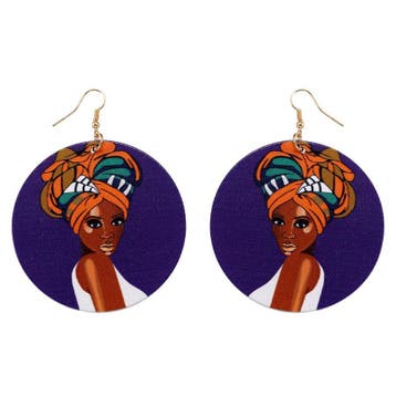 Africa inspired wooden earrings | African headband, Ophalen of Verzenden, Nieuw