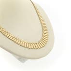Gouden Cleopatra collier (Ketting), Sieraden, Tassen en Uiterlijk, Kettingen, Ophalen of Verzenden, Gebruikt, Overige kleuren