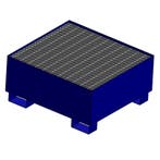 Lekbak van Staal Vatenlekbak Opvangbak 1 Vat 220L 85x80x41cm, Verzenden