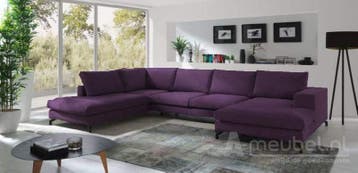 U-Bankstel Stroe - loungebanken - Paars, Nieuw, Stof