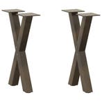 vidaXL Salontafelpoten 2 st X-vormig 38x(42-43) cm staal, Verzenden, Nieuw