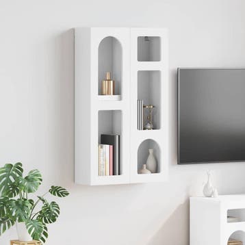 vidaXL Hangkast met plank ELST Wit 59 x 20 x 100 cm Bewerkt, Verzenden, Nieuw