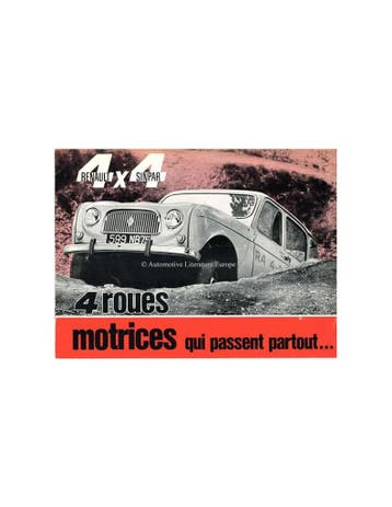 1963 RENAULT 4 4X4 SINPAR BROCHURE FRANS, Boeken, Auto's | Folders en Tijdschriften, Nieuw, Renault, Author