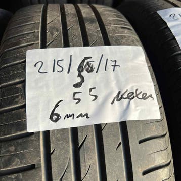 2 x Nexen 215-55-17 Zomerbanden 6mm, 17 inch, Ophalen of Verzenden, Band(en), Personenwagen